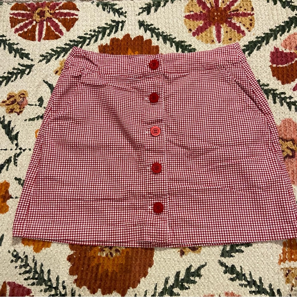 Vintage gingham mini skirt